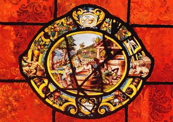 Vitrail représentant septembre, de Montigny